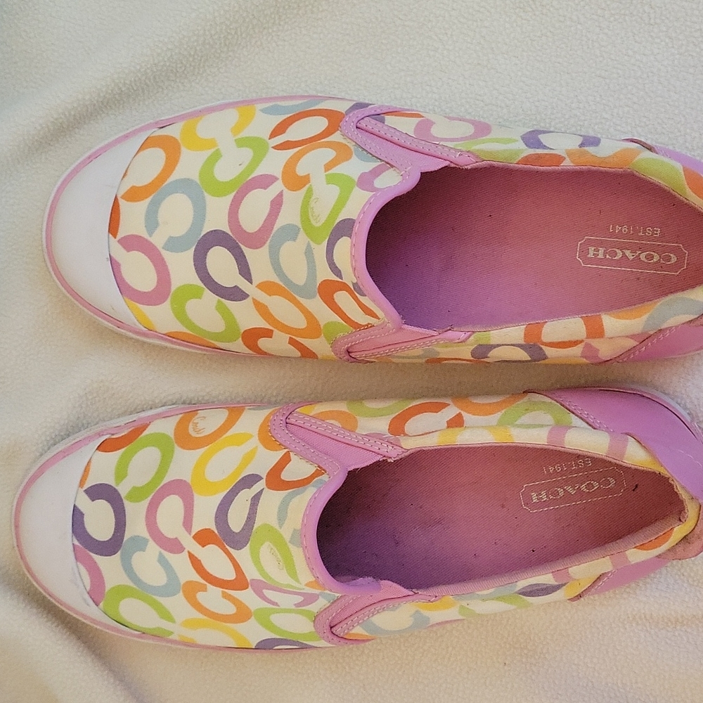 Coach Slip-On Sneakers in Multicolor C Logo Print